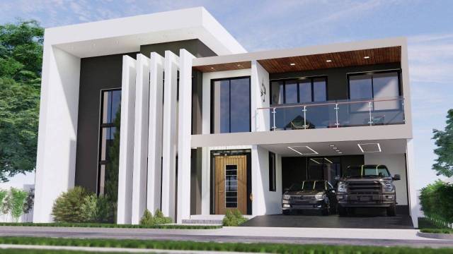 Maison moderne avec une touche minimaliste dans un quartier résidentiel exclusif de Santiago. | Immobilier en République Dominicaine